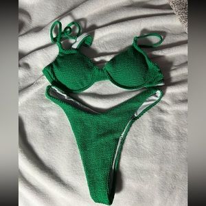 Green bathing suit